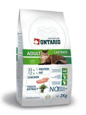 Ontario Cat Castrate sausā barība 2 kg
